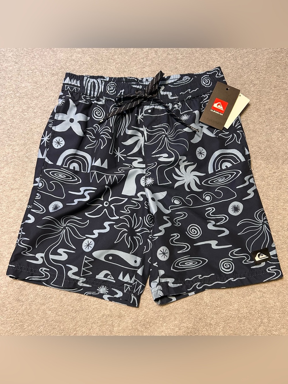 NWT quiksilver blue swim trunks XS